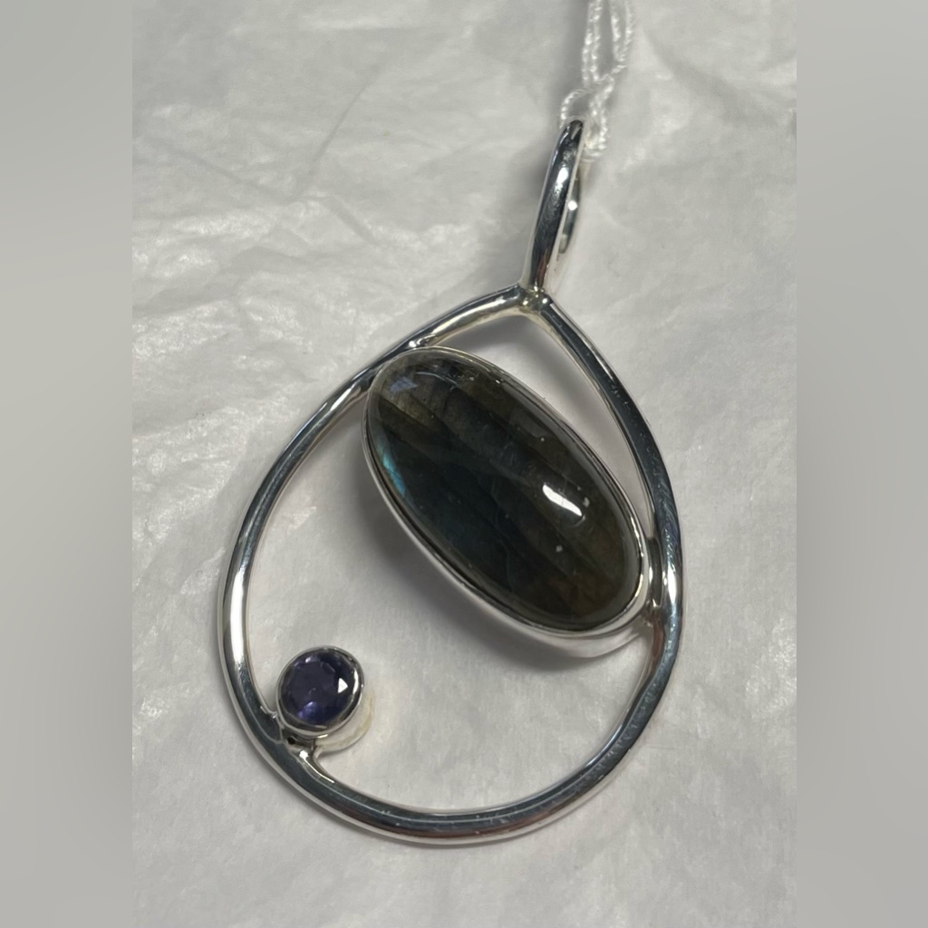 Labradorite And Iolite Pendant